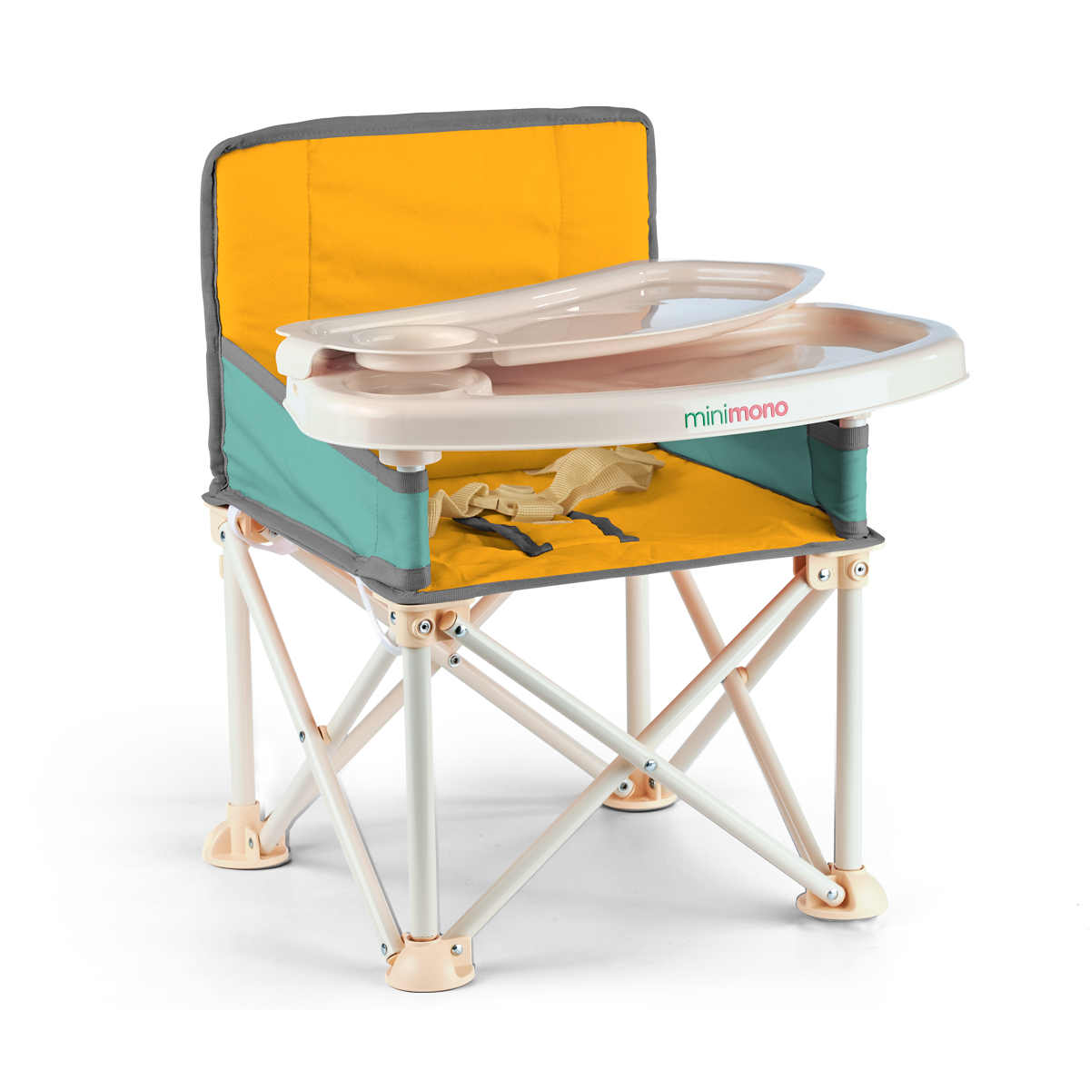 Minimono Plus Portatif Mama Sandalyesi | Sarı - Yeşil