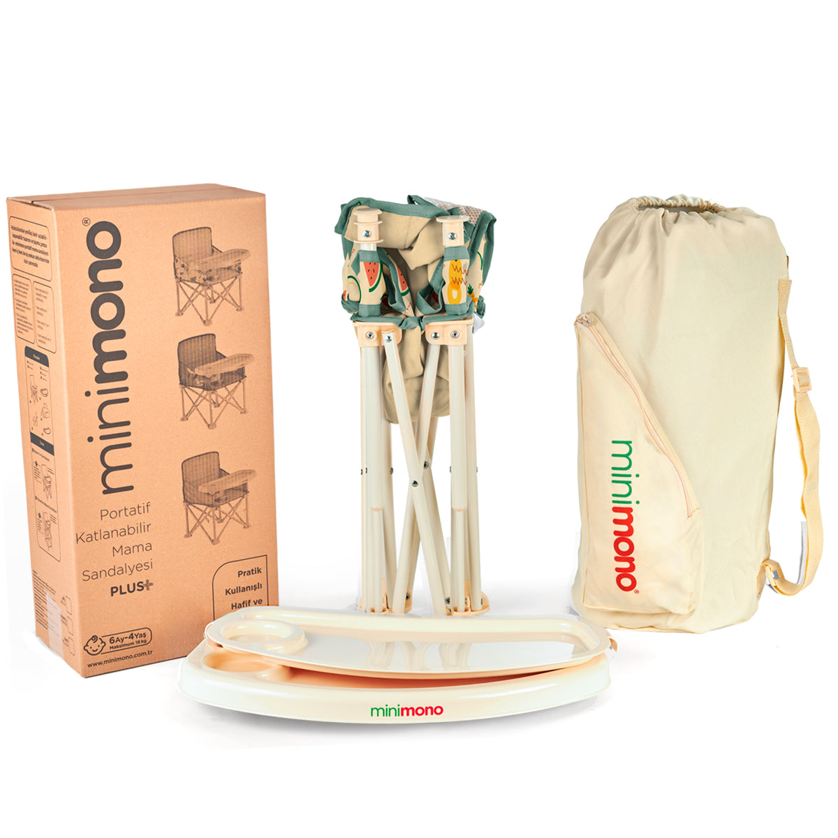 Minimono Plus Portatif Mama Sandalyesi | Karpuz & Ananas – minimono