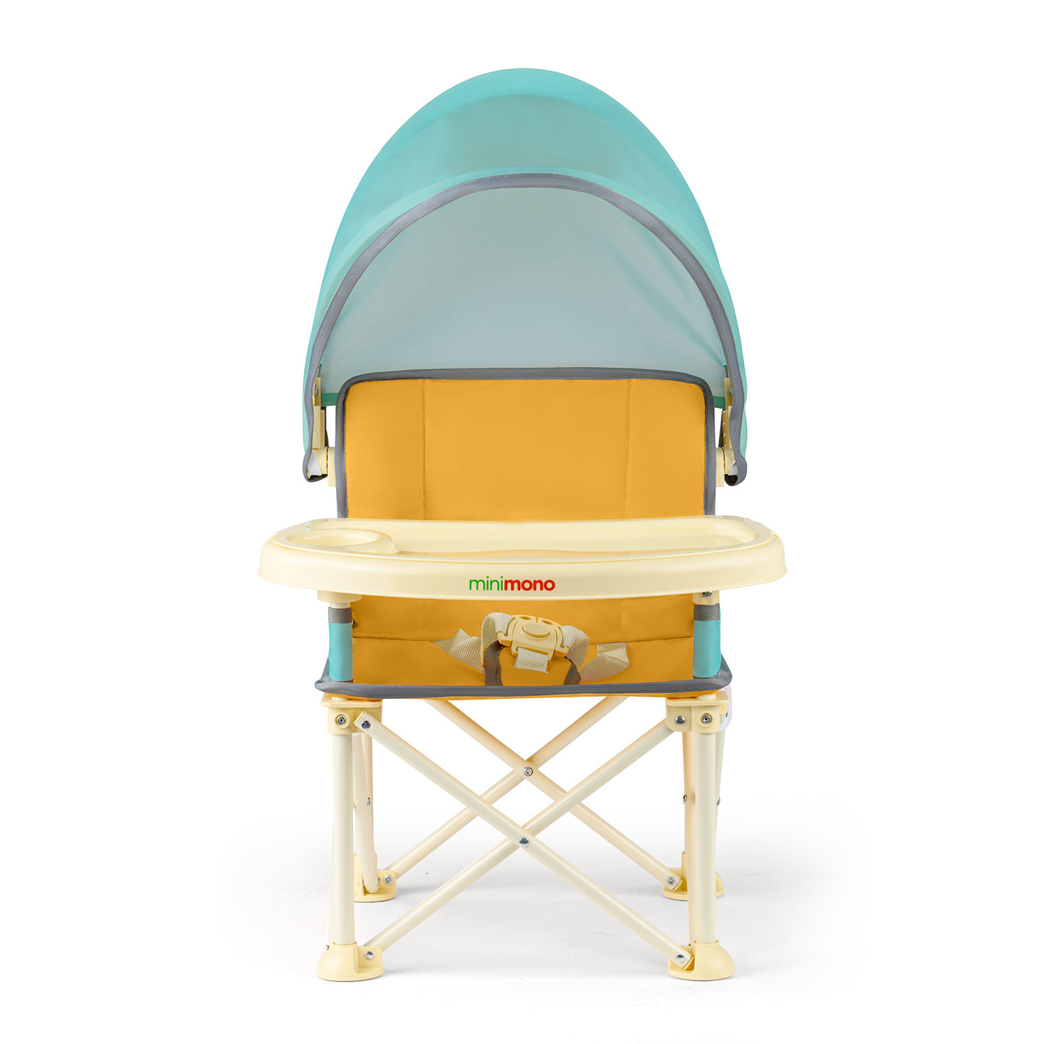 Minimono PlusUp Tenteli Portatif Mama Sandalyesi | Sarı - Yeşil