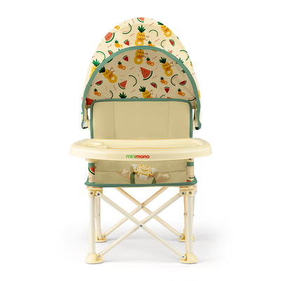 Minimono PlusUp Portable High Chair with Canopy | Watermelon & Pineapple