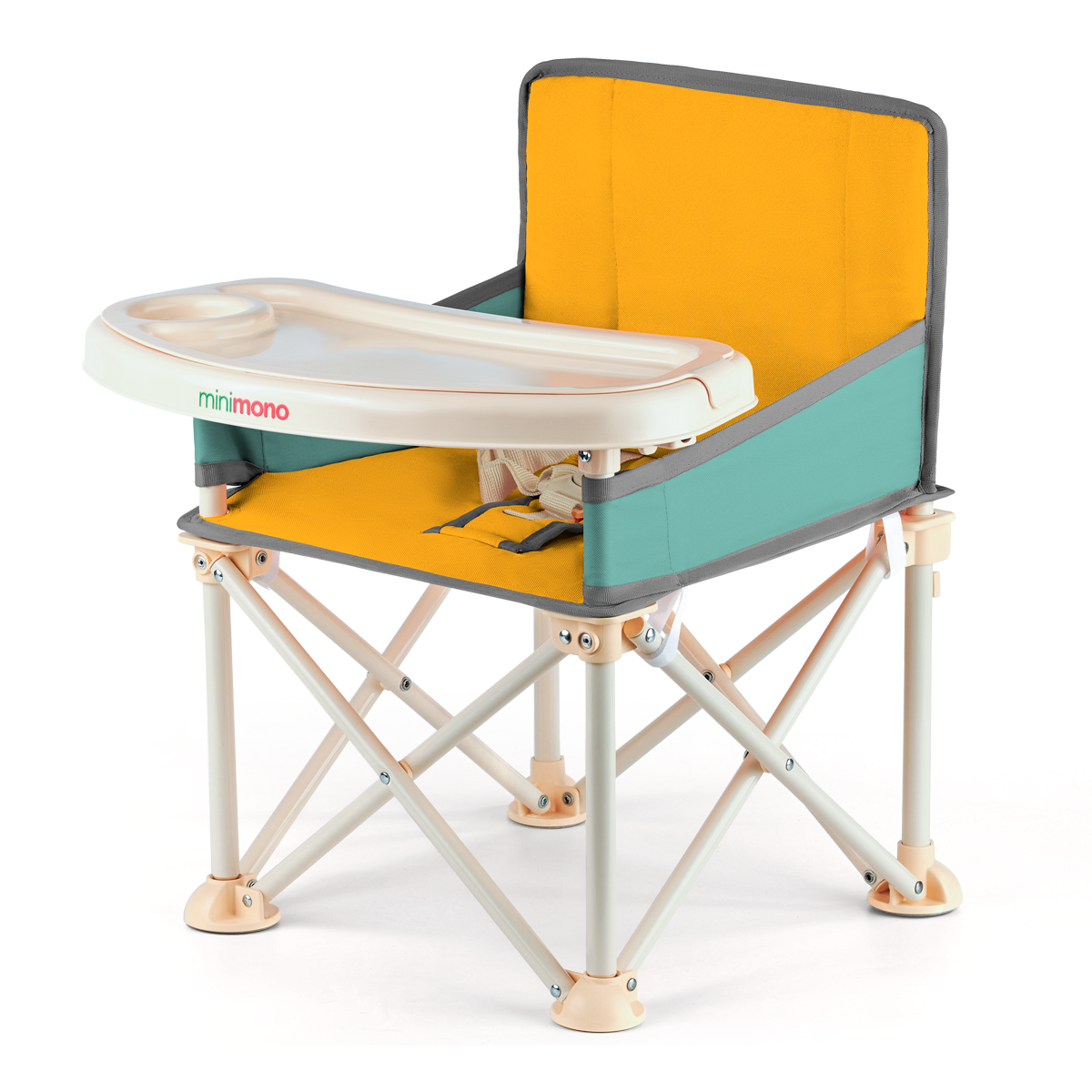 Minimono Plus Portatif Mama Sandalyesi | Sarı - Yeşil