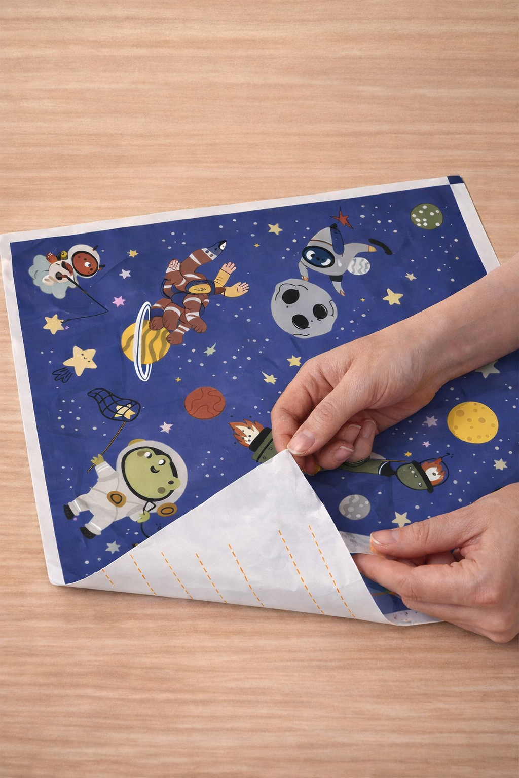 Minimono Tek Kullanımlık Beslenme Örtüsü - 30’lu Paket (30X45 cm) | Uzay